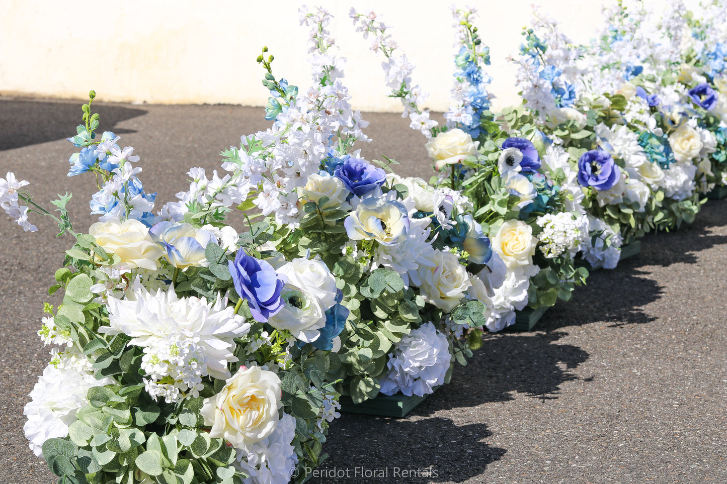 Something Blue Aisle Flowers